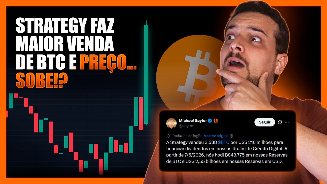 BITCOIN SUBINDO AP&Oacute;S MAIOR VENDA DA STRATEGY! O QUE MUDOU?