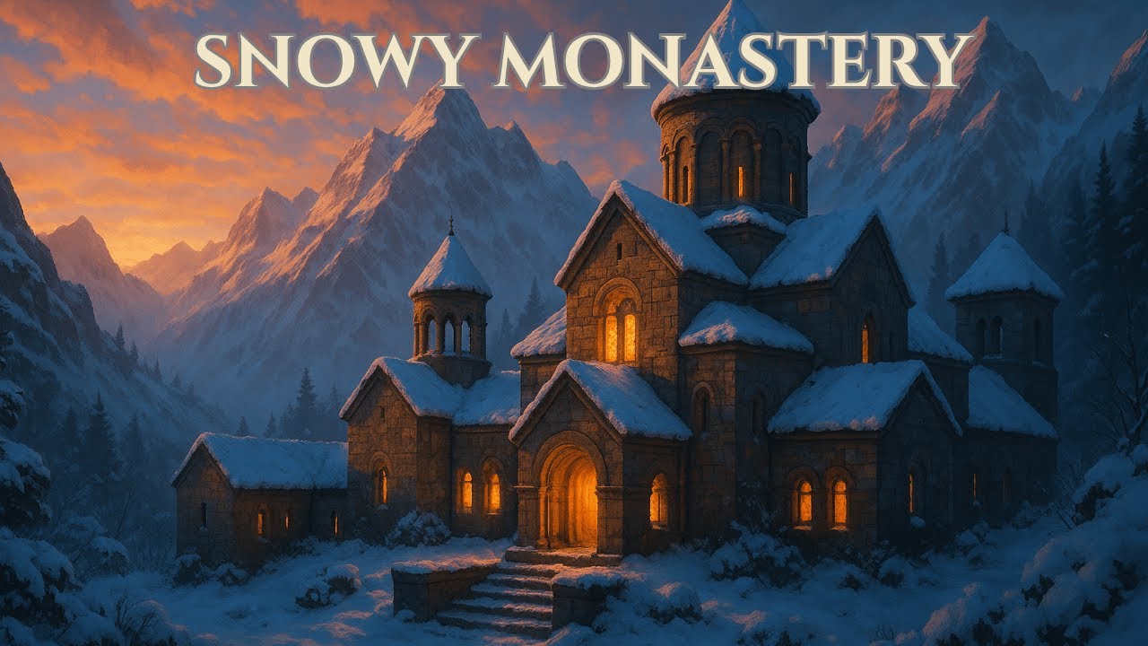 Snowy Mountain Monastery Music for Studying • 2 Hours Winter Focus & Meditation 🏔️❄️