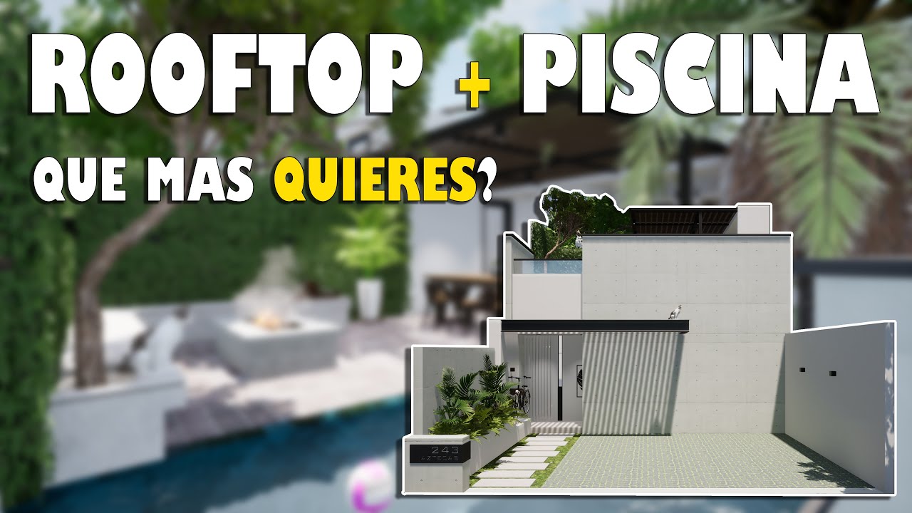 8x25 | CASA con 2 niveles, PISCINA y ROOFTOP!!