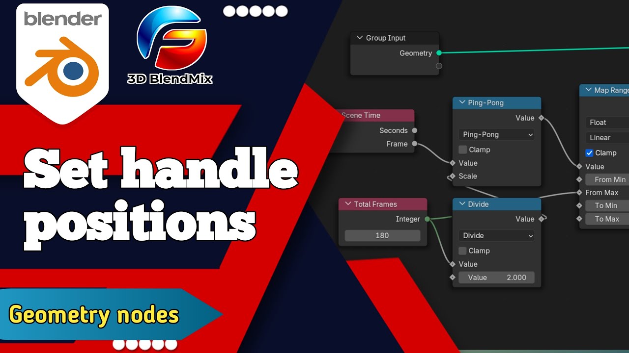 How to use set handle positions node in Blender | learn geometry nodes in Blender