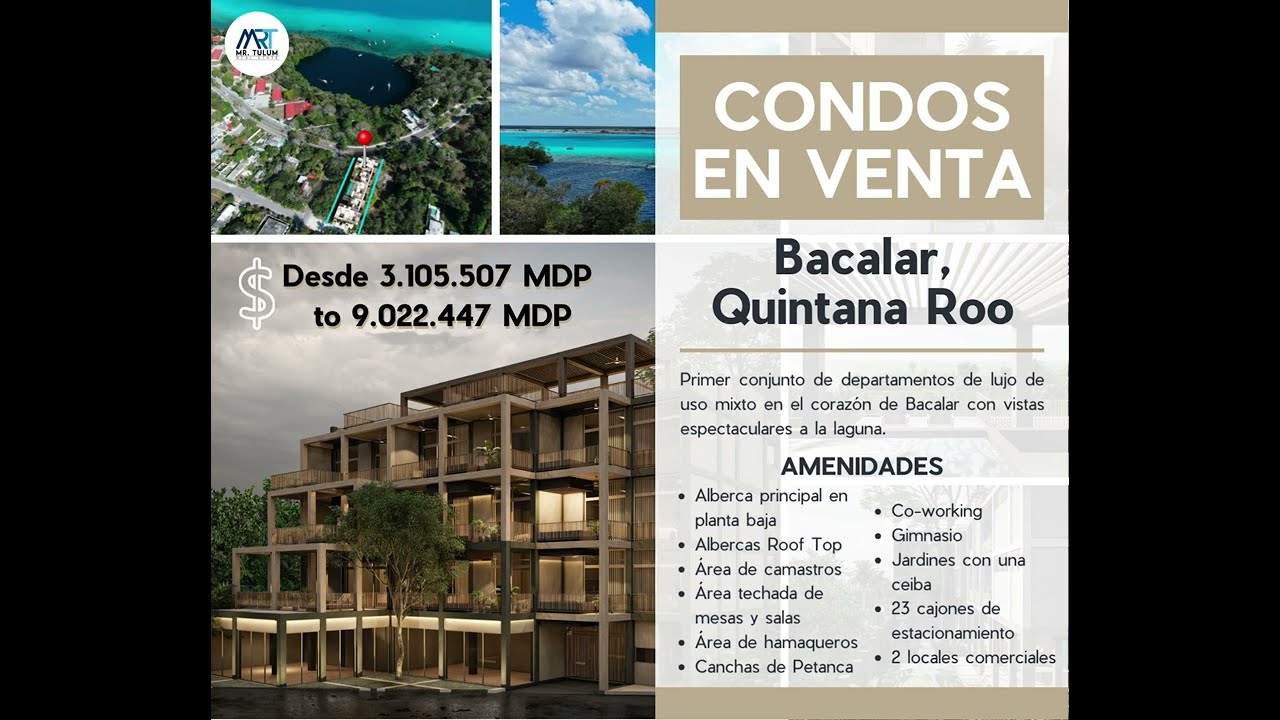 CONDOS A LA VENTA EN BACALAR