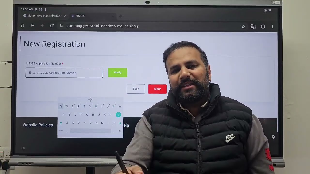 REGISTRATION INFORMATION for SAINIK SCHOOL.