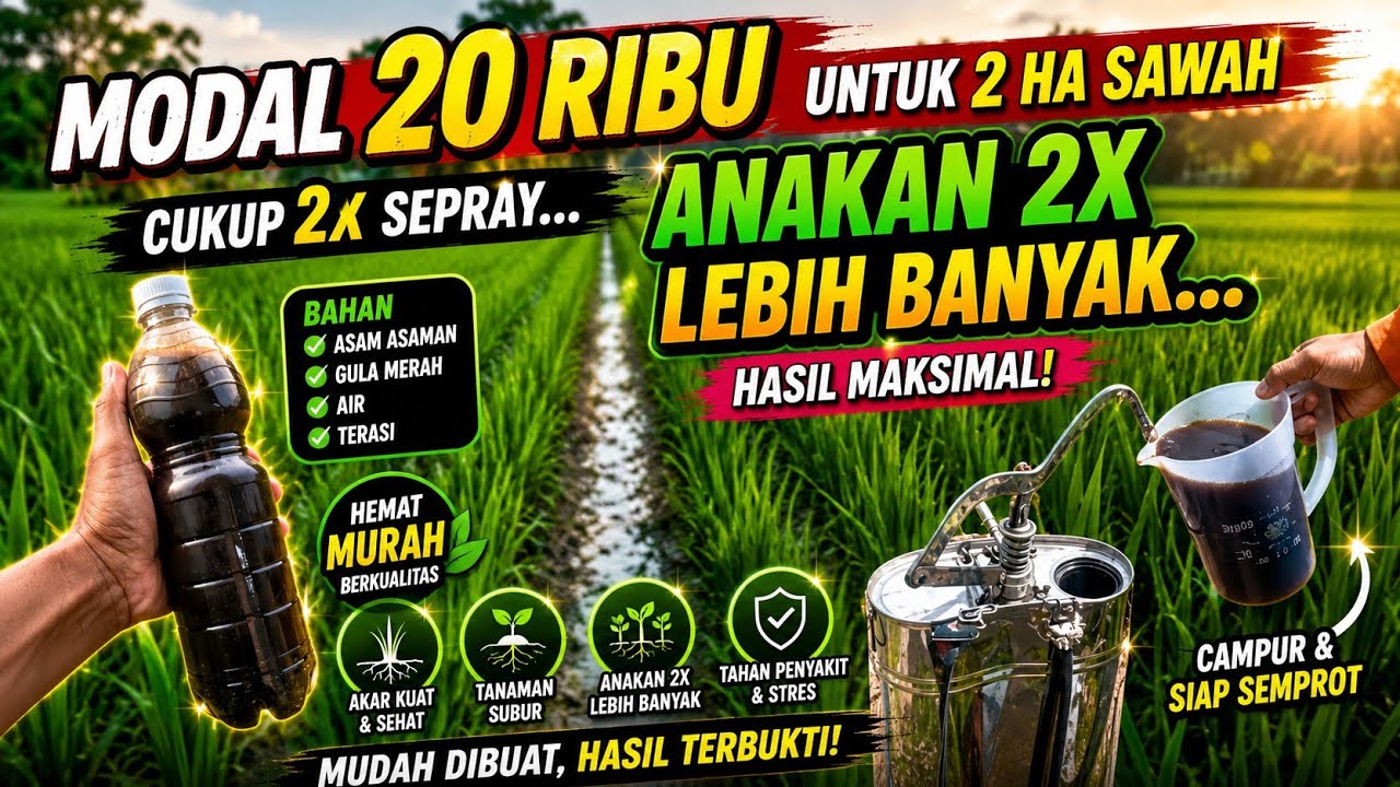 Anakan padi meningkat dua kali lipat Hanya modal 20 ribu rupiah