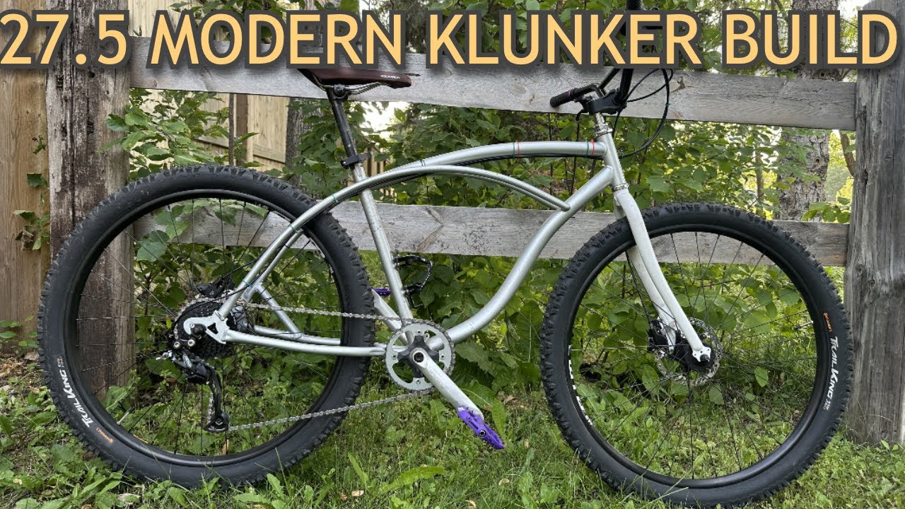 Modern KLUNKER build!  All the modern MTB Parts goodness and 27.5 on a 26 inch cruiser bike frame!