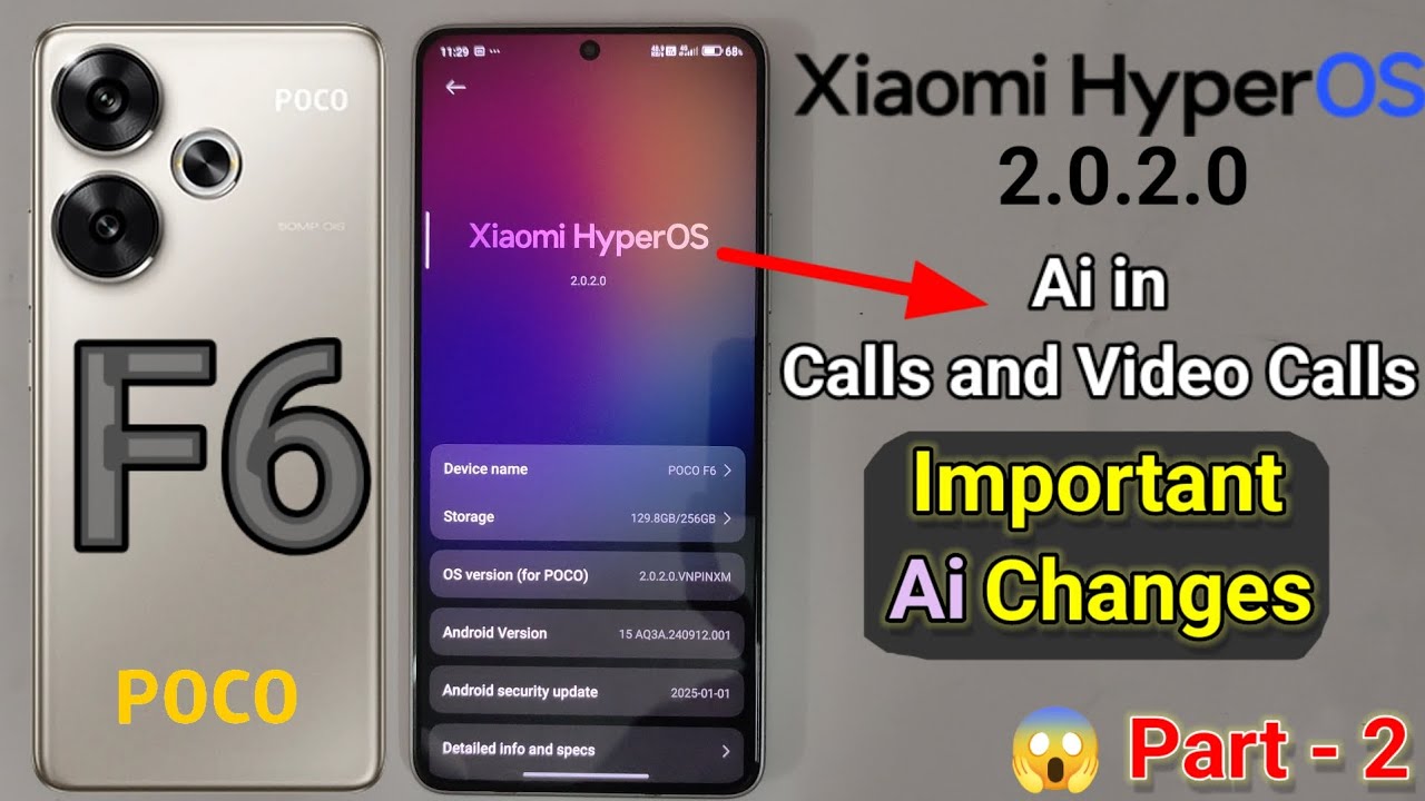 Poco F6-Big Changes in HyperOS 2.0.2.0 Update,  Free Fire and BGMI Test? Battery Drain? Safe or Not