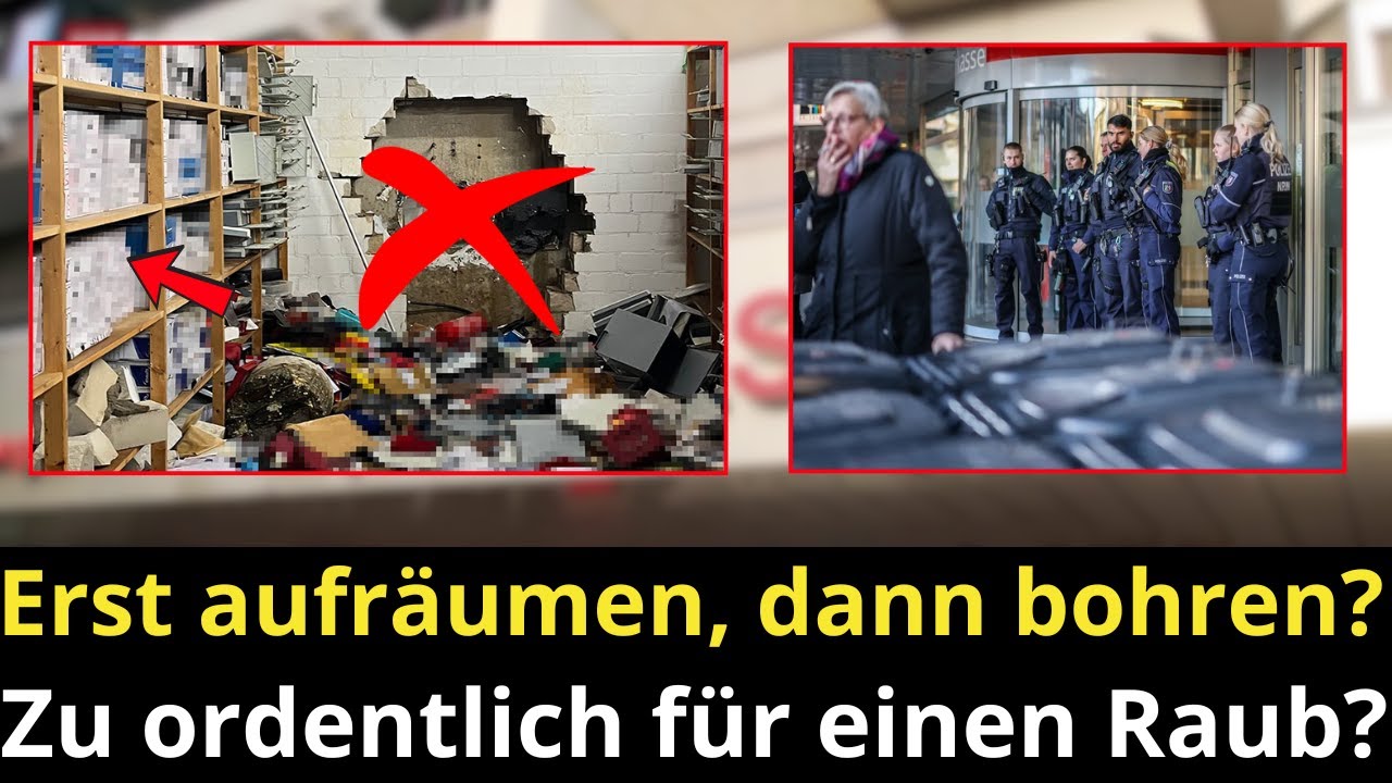 Alle haben es übersehen: Regal vor dem Bohren leergeräumt! Beweis für den Fake-Raub?