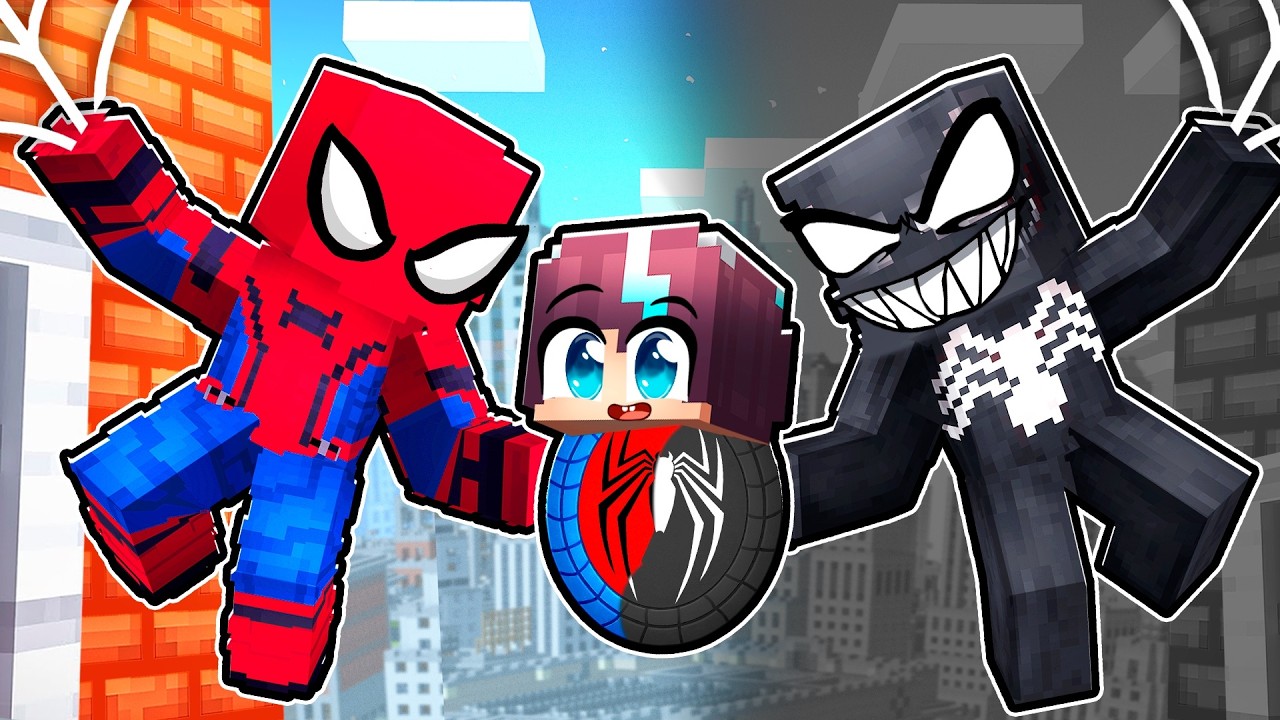 FAMILIA VENOM vs FAMILIA SPIDERMAN en Minecraft!