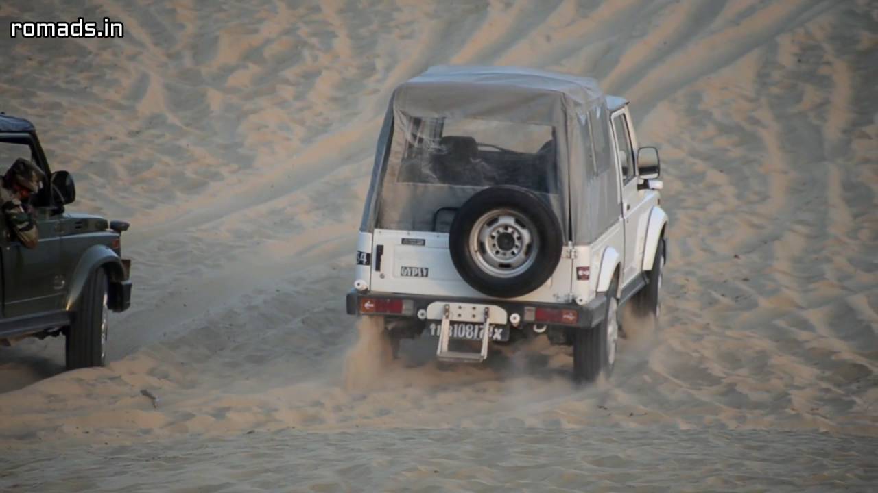 5/6 Sand Off Roading By Indian Army's 4x4 Gypsy, Sam Sand Dunes, Jaisalmer (2015-02-03)