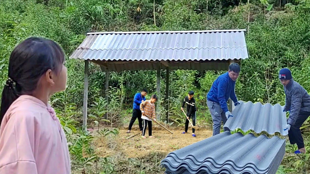 The house of two orphans was built with the love and help of the garden owner and philanthropists.