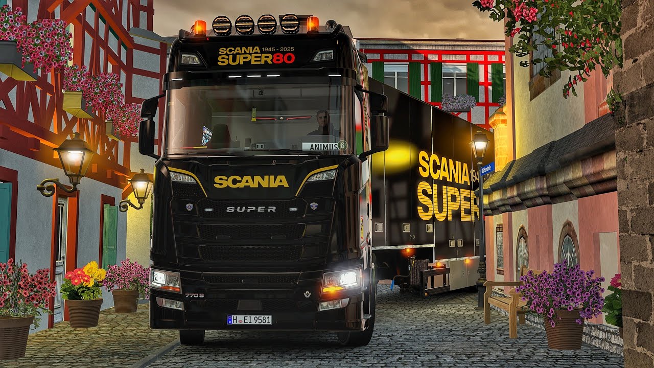 Night Drive Struggle Through Narrow Roads | #ets2