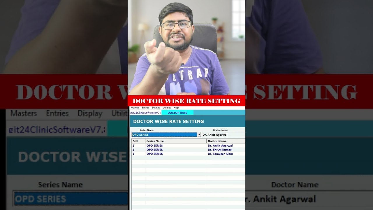 Doctor Wise Rate Settings in Hospital/Clinic Software #softwarefordoctor