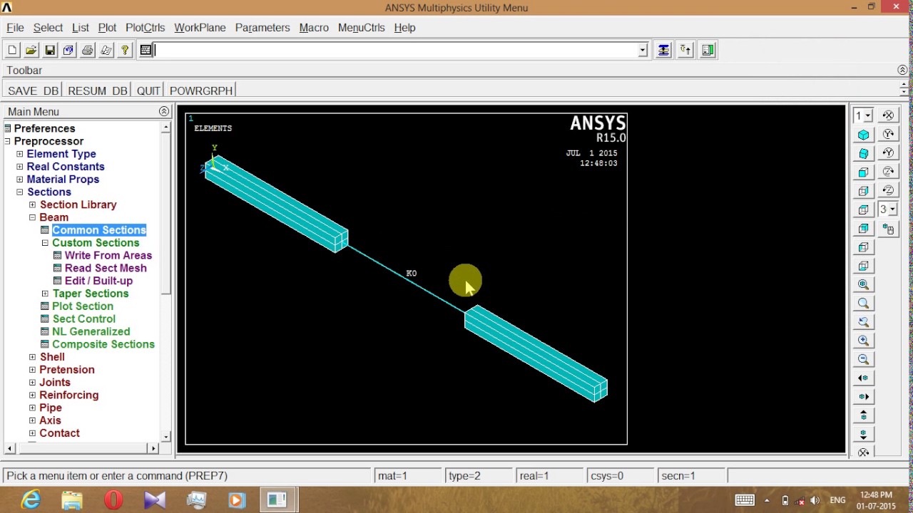 spring and damper combination apdl analysis