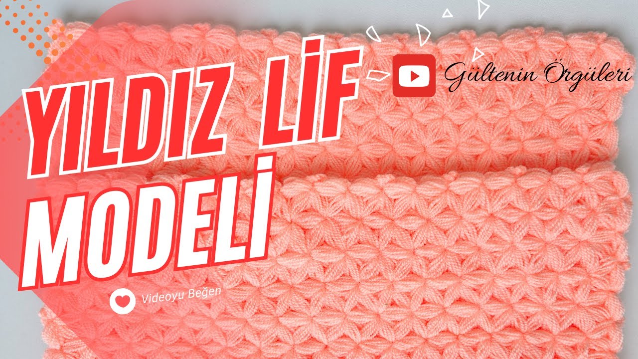 Yıldız Şekilli Lif Nasıl Örülür | Fıstıklardan Oluşan Tığ İşi