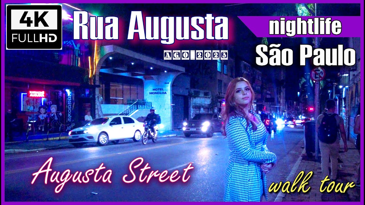 [4K] Rua Augusta à noite #saopaulobynight #saopauloape #saopaulowalkingtour #ruaaugusta #cidadedesp