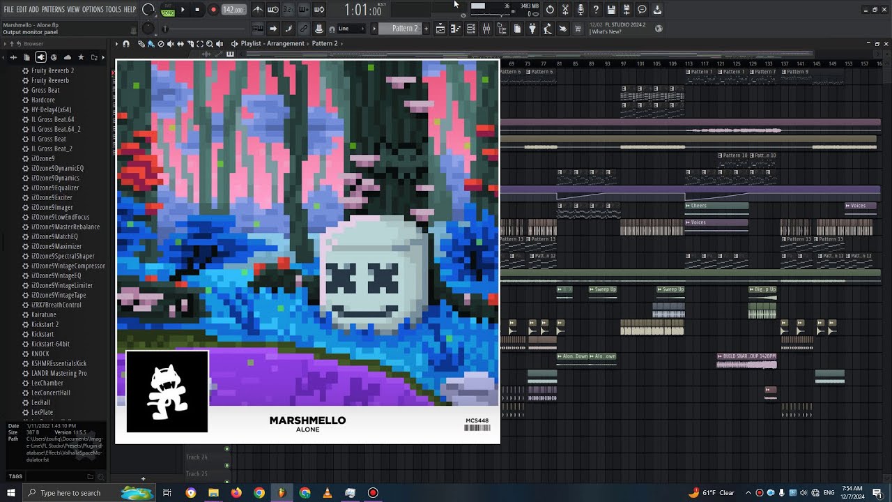 Marshmello - Alone (Fl Studio Full Accurate Remake & Tutorial) + FLP