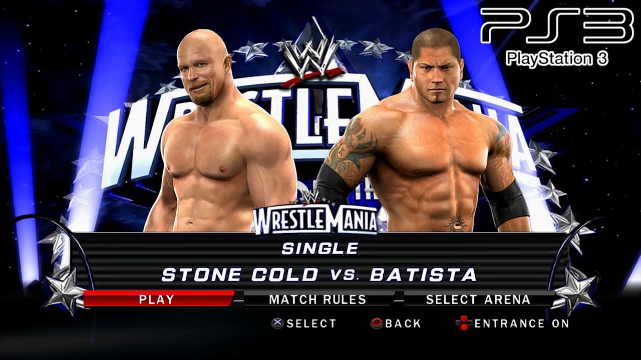 WWE SmackDown VS Raw 2010 PS3 - Stone Cold VS Batista [2K][mClassic]