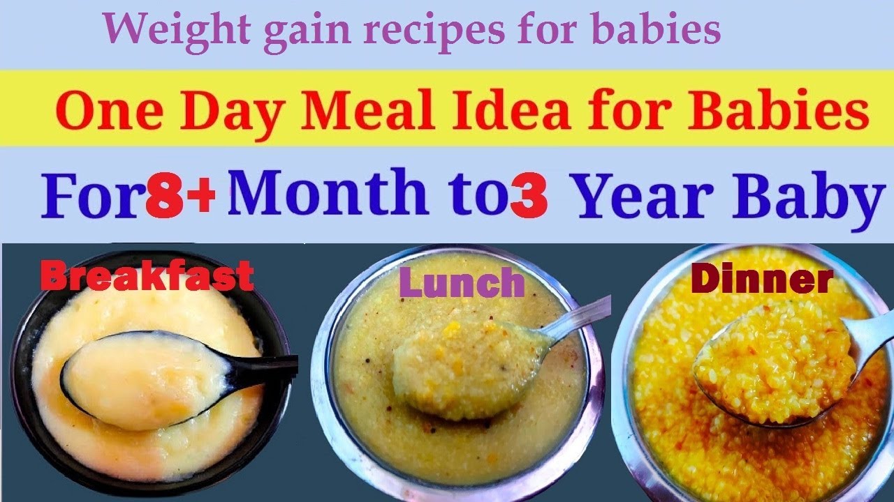 कमजोर और दुबले पतले बच्चो का पुरे दिन का खाना || One day meal plan for babies || Babies Weight gain