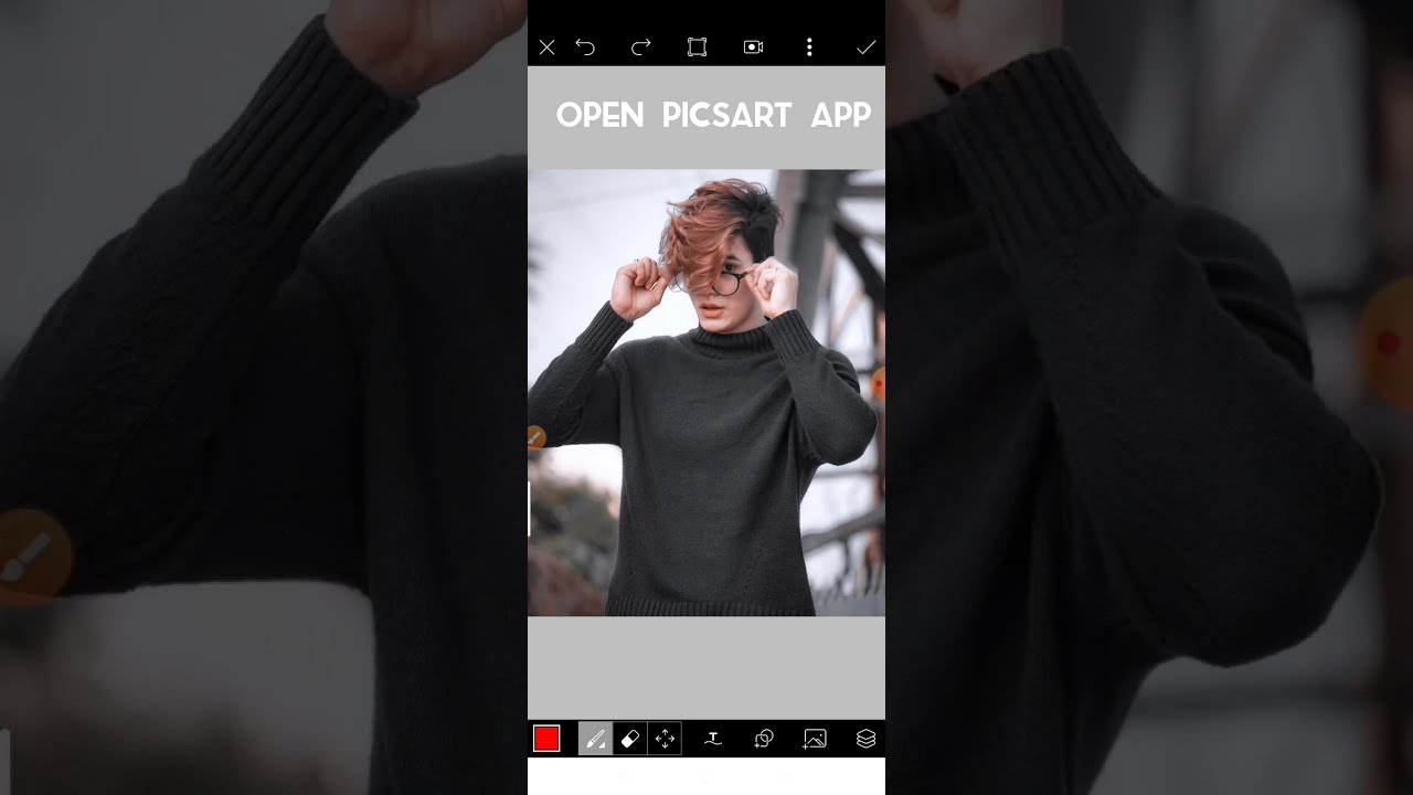 PicsArt dual tone editing !!red & blue !! By PicsArt ! #shorts #dual_tone_editing #red_blue_effect