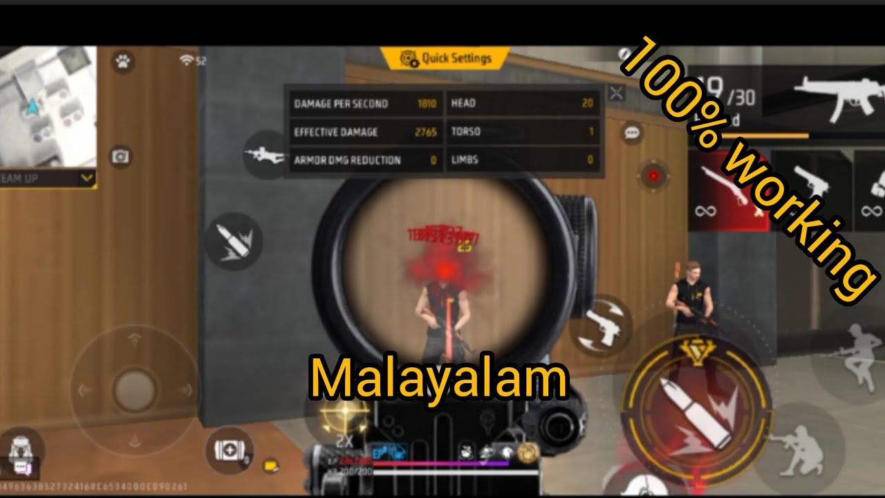 Free fire malayalam damage colour read
