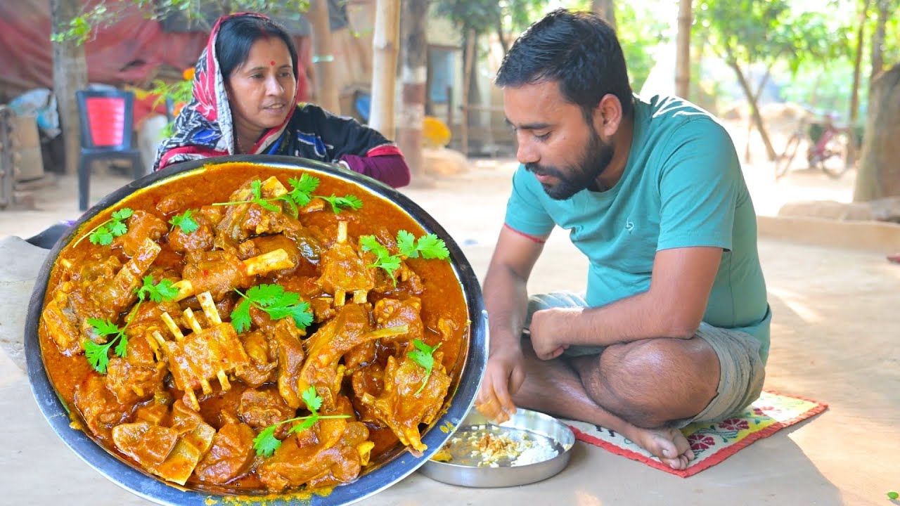 Dhaba Style Mutton Kosha recipe | মায়ের হাতের ধাবা স্টাইলে মটন রান্না | villfood mutton curry
