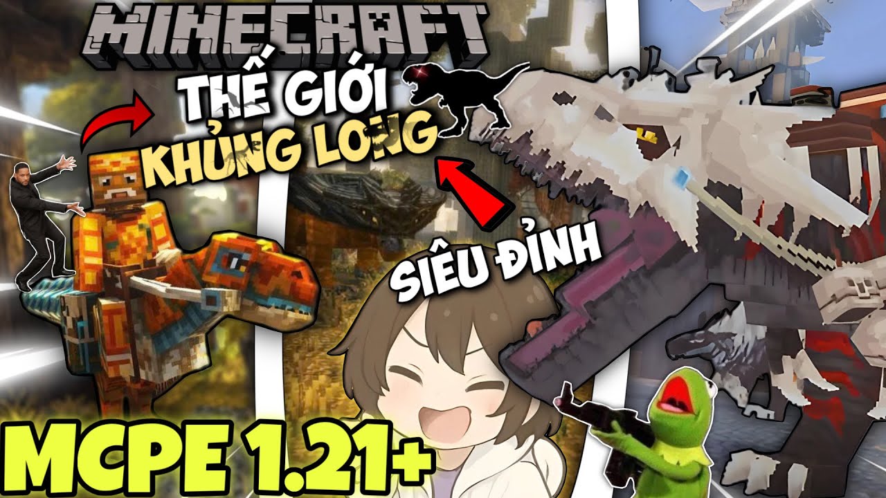 Addon/Mod Thế Giới Khủng Long Si&ecirc;u Hay Trong MCPE 1.21+ | Addon/Mod Dinosaur MCPE 1.21+