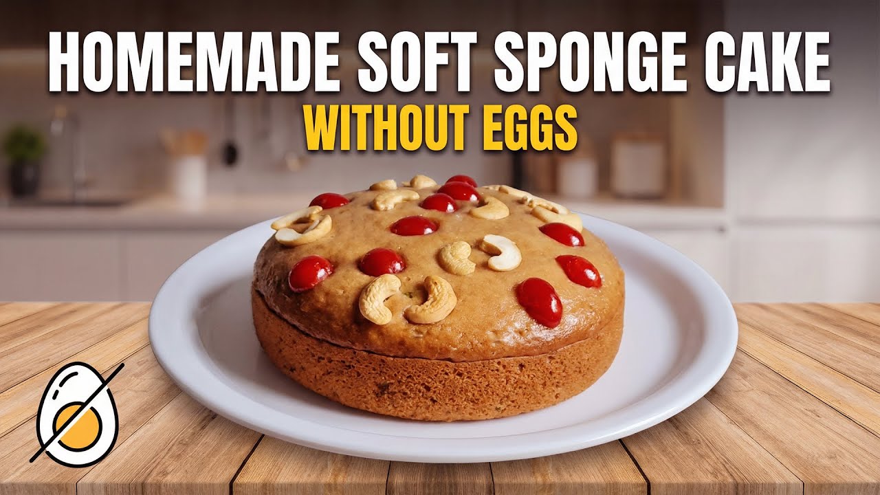 Making soft sponge cake at home without eggs is so easy that even small children will make it