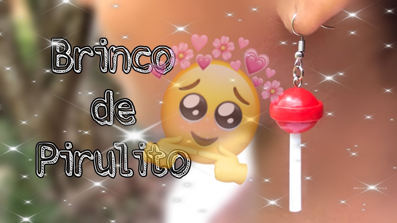 DIY - AESTHETIC - BRINCO DE PIRULITO FEITO COM (BISCUIT)