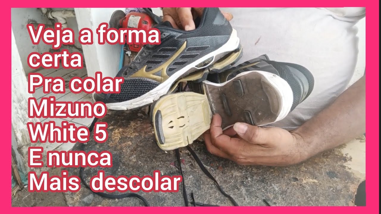 Como consertar solado descolado de Mizuno white 5