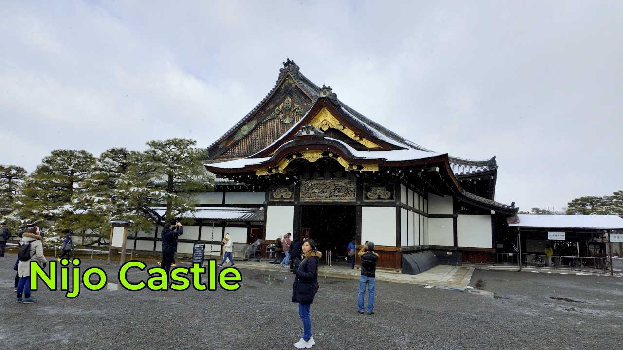 4K Kyoto Snow | Nijo Castle: A Golden Fortress in a White Wonderland