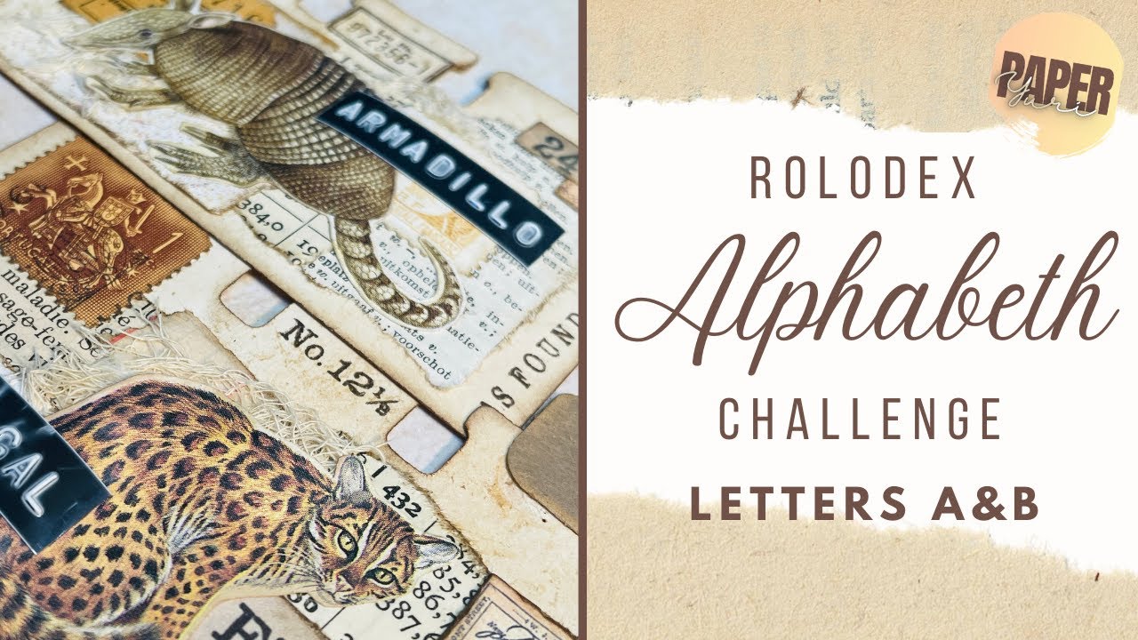 Altered Rolodex Card - Alphabet Challenge - Mamals -  A & B  -  Easy and Quick!