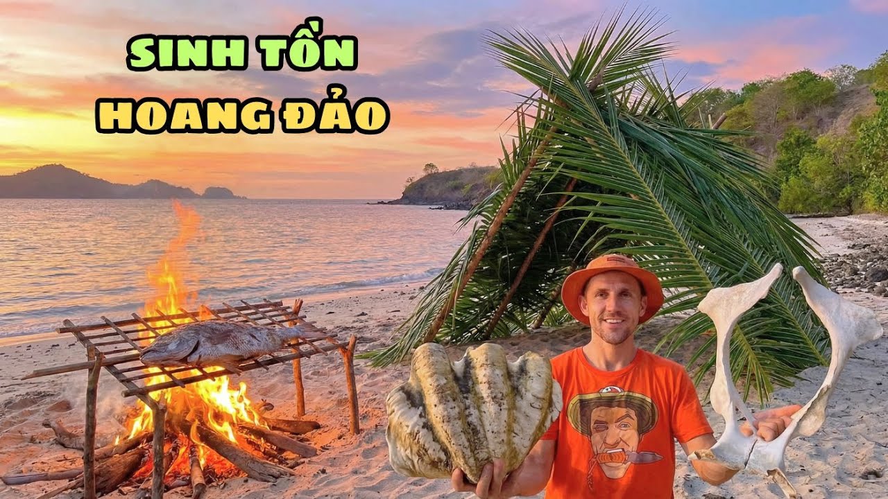 Một Mình Sinh Tồn Trên Đảo Hoang – Bắt Hải Sản Khủng Nướng Ăn Giữa Rừng Biển