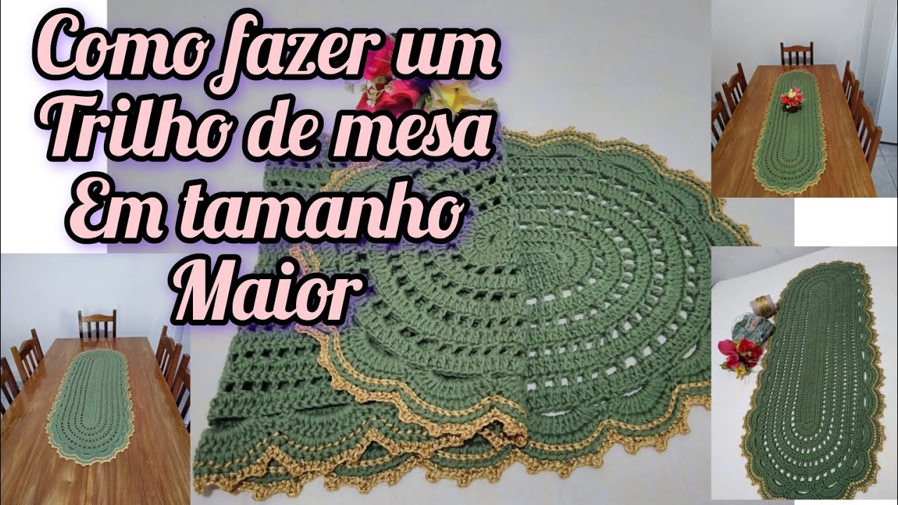 AULA/DE COMO FAZER TRILHO DE MESA MAIOR ✅🤗