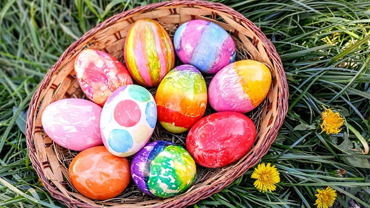 🥚🖌️🎨🐣Ouă de Paște vopsite cu hârtie creponată | Everything for everyone