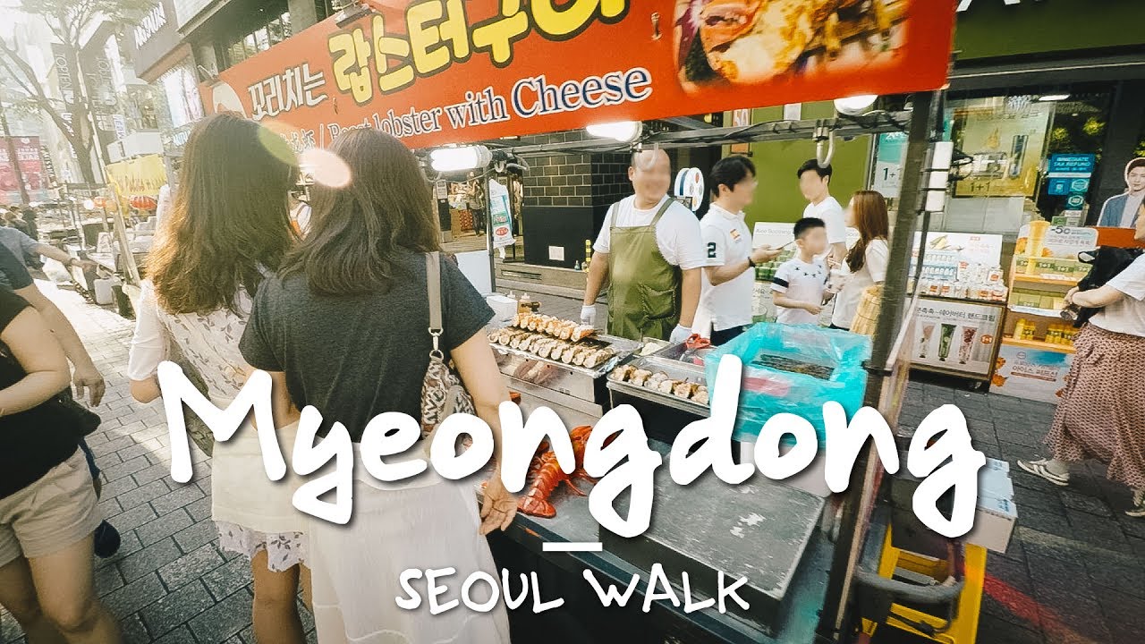 Seoul Walk with Commentary: Myeongdong (명동), @Line 4 - Seoul, South Korea [4K]