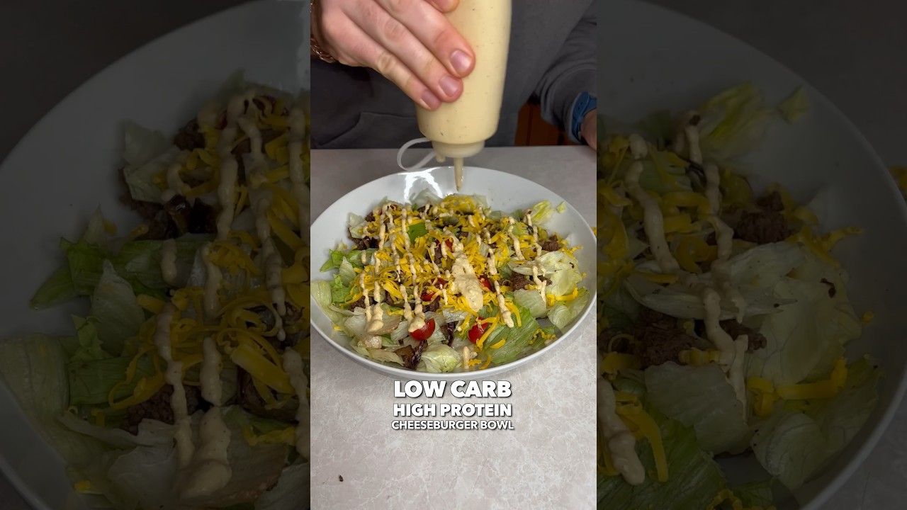 HIGH PROTEIN, LOW CARB CHEESEBURGER BOWL 🍔