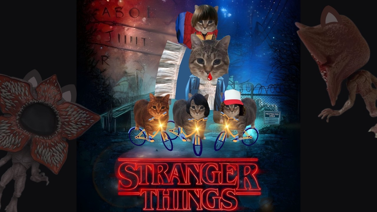 STRANGER THINGS temporada 1 , episodio completo (meme de gatos)