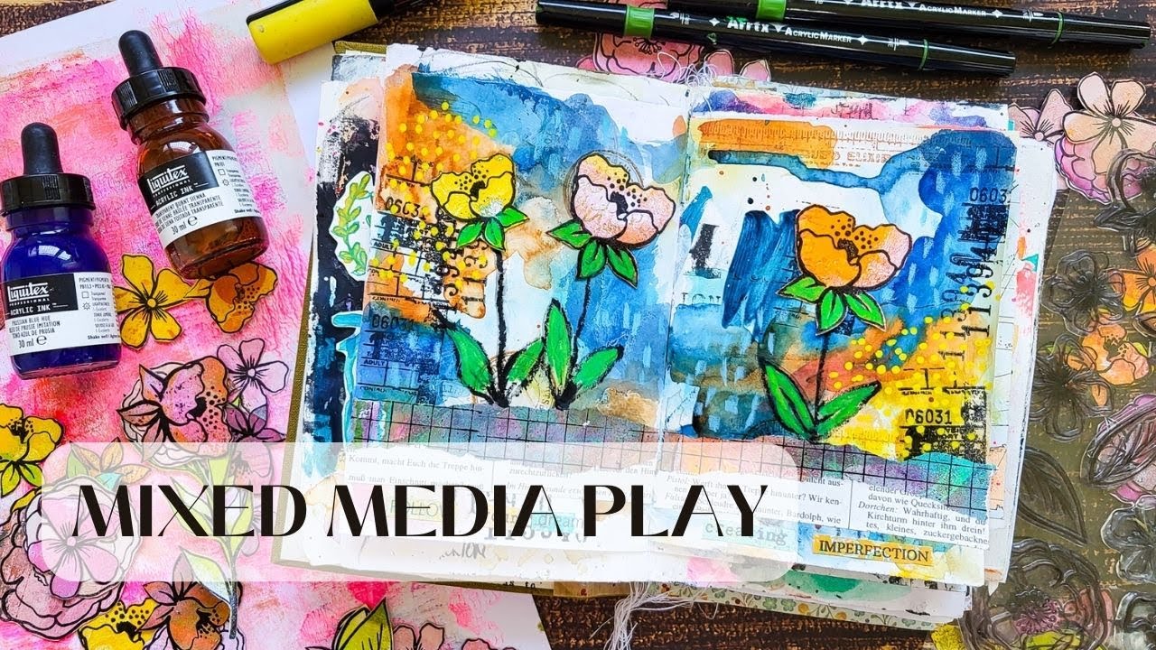 Mixed Media im handgemachten Art Journal