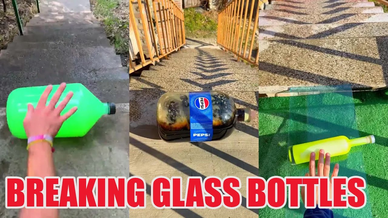 Breaking Glass Bottles and Balloon Drops 🔥 Crushing Crunchy & Soft Things #asmr #satisfying