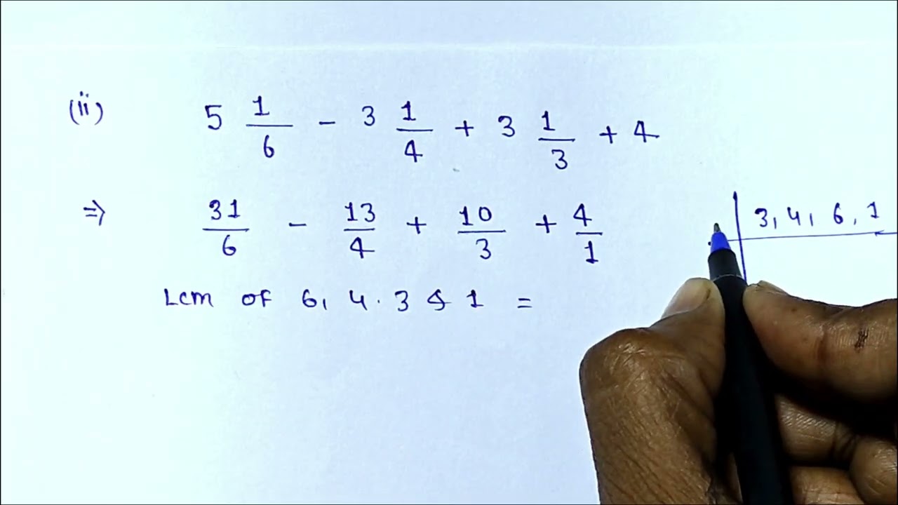 Subtraction of unlike fraction ll class 8 🤤