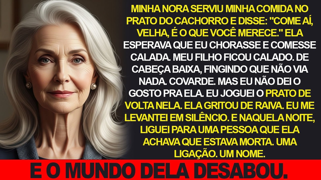 Minha nora serviu minha comida no prato do cachorro e disse: 