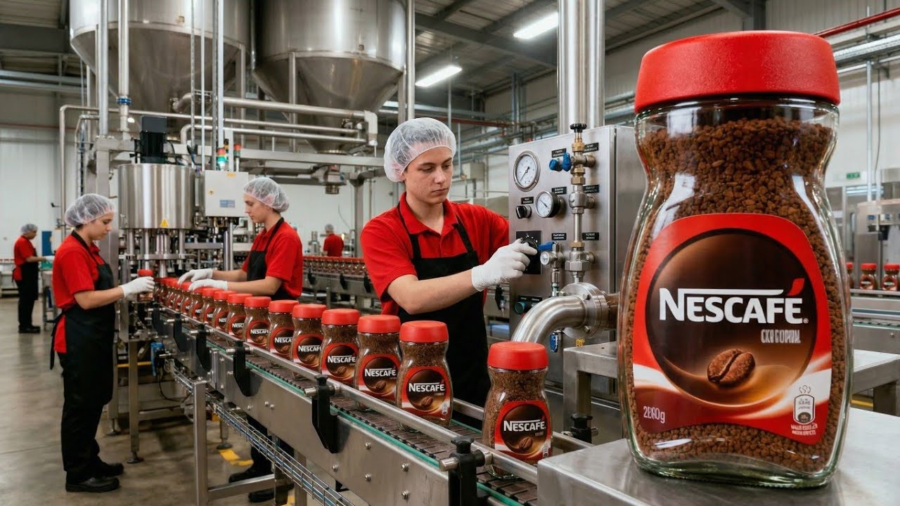 Inside the Nescafe Factory | How Nescafe Coffee Is Made in Factory | Full Process