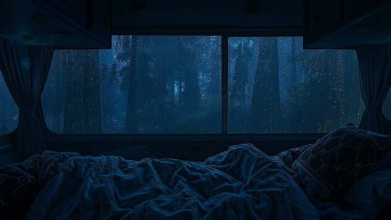 Rainy Night in the Rainforest | Cozy Car Camping with Relaxing Rain Sounds for Calm Sleep