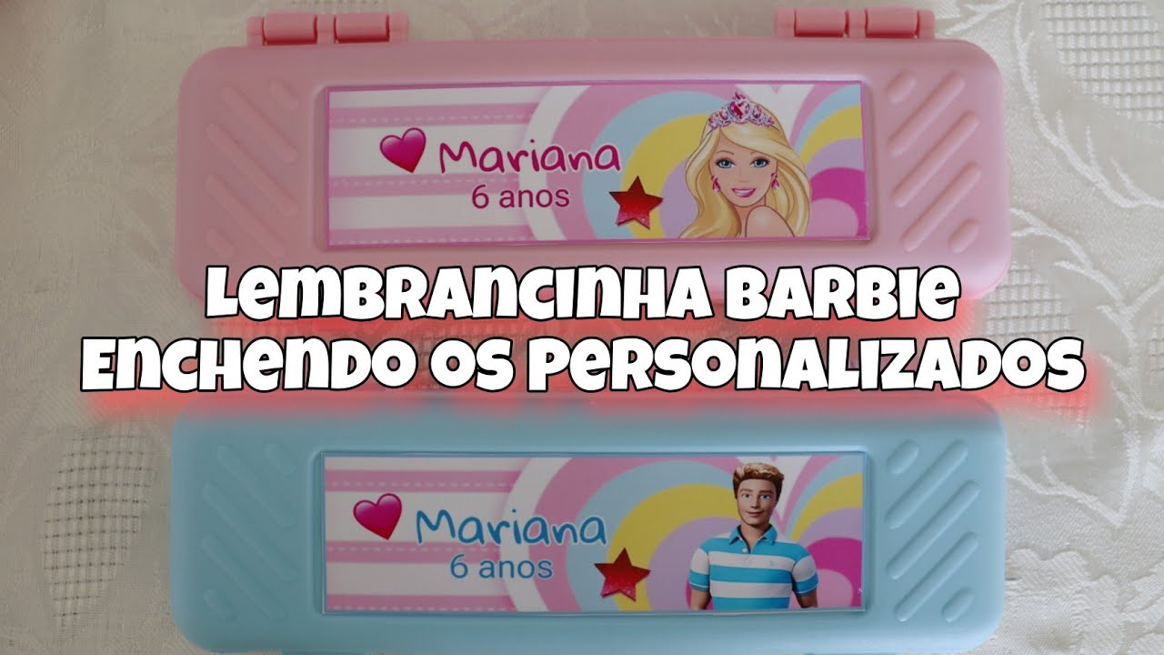 LEMBRANCINHA BARBIE ENCHENDO OS PERSONALIZADOS