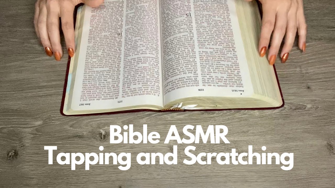 Christian ASMR Soft Tapping and Scratching on Wooden Desk | Whispering John 15 & 16