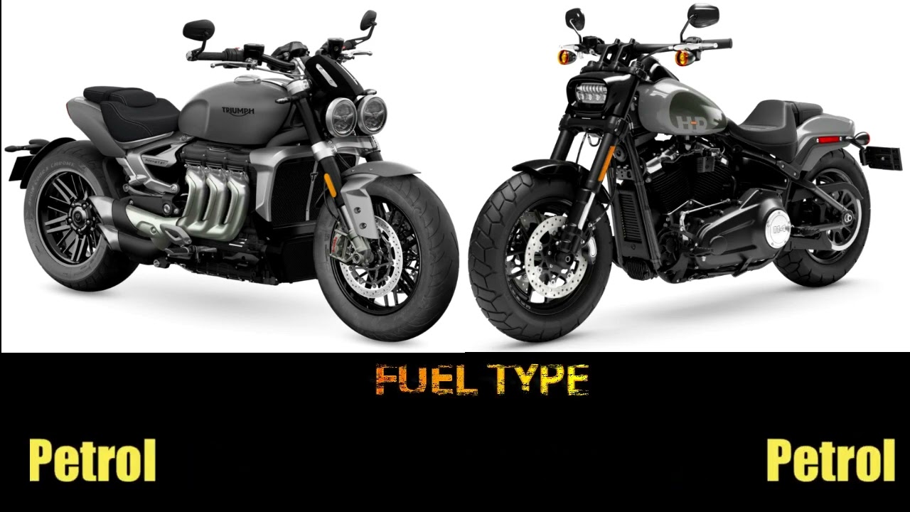 Triumph Rocket 3 VS Harley-Davidson Fat Bob specs, top speed, features #rocket3 #fatbob
