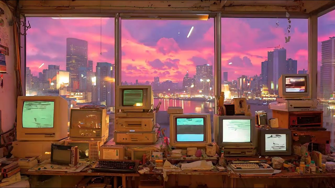 Digital Echoes in Retro Synth Pop 🎧 Melancholic Cyberpunk