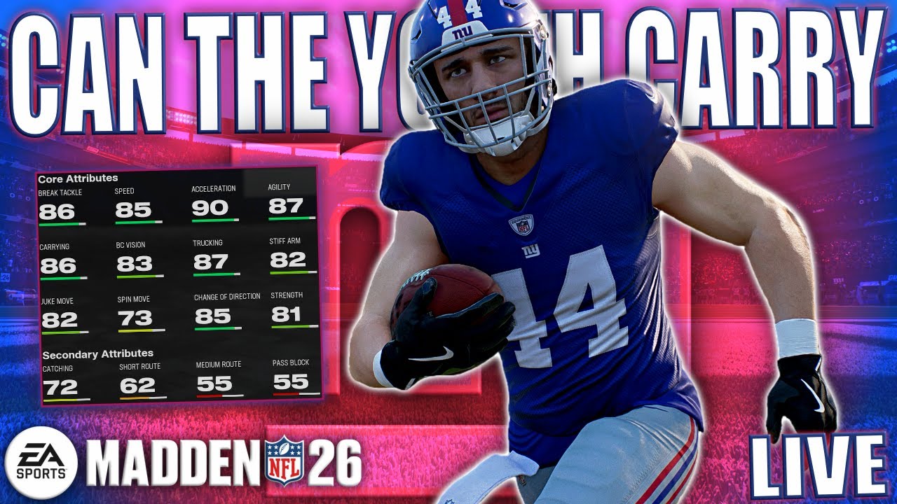 Can the Youth Carry the Giants to Relevance? | Madden 26 New York Giants Franchise Rebuild | Live 2
