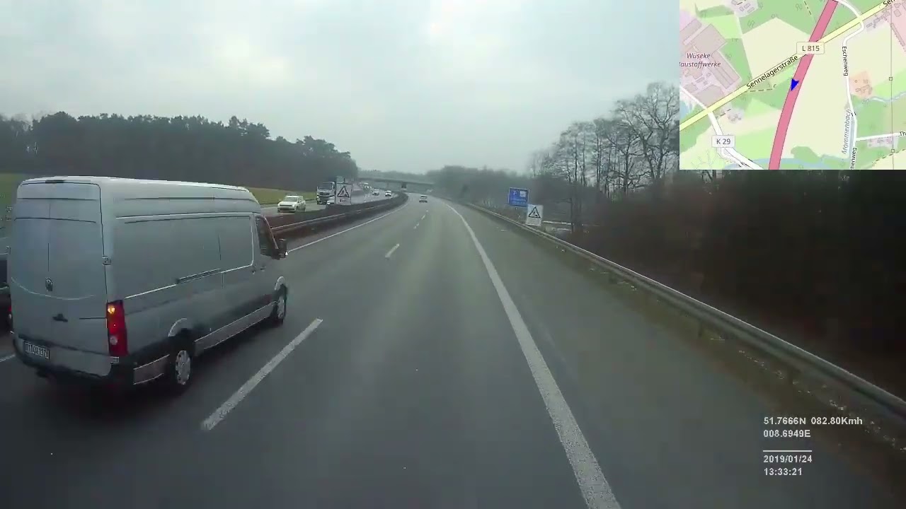 Германия. Автомагистраль A33, Халле (Вестфалия) &mdash; Вюнненберг-Харен, 2019, 4x