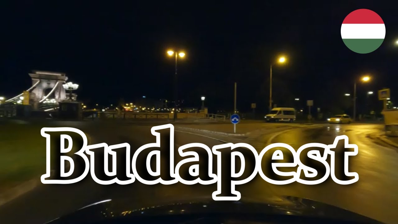 Night drive in Budapest Hungary | 4K | summer 2023