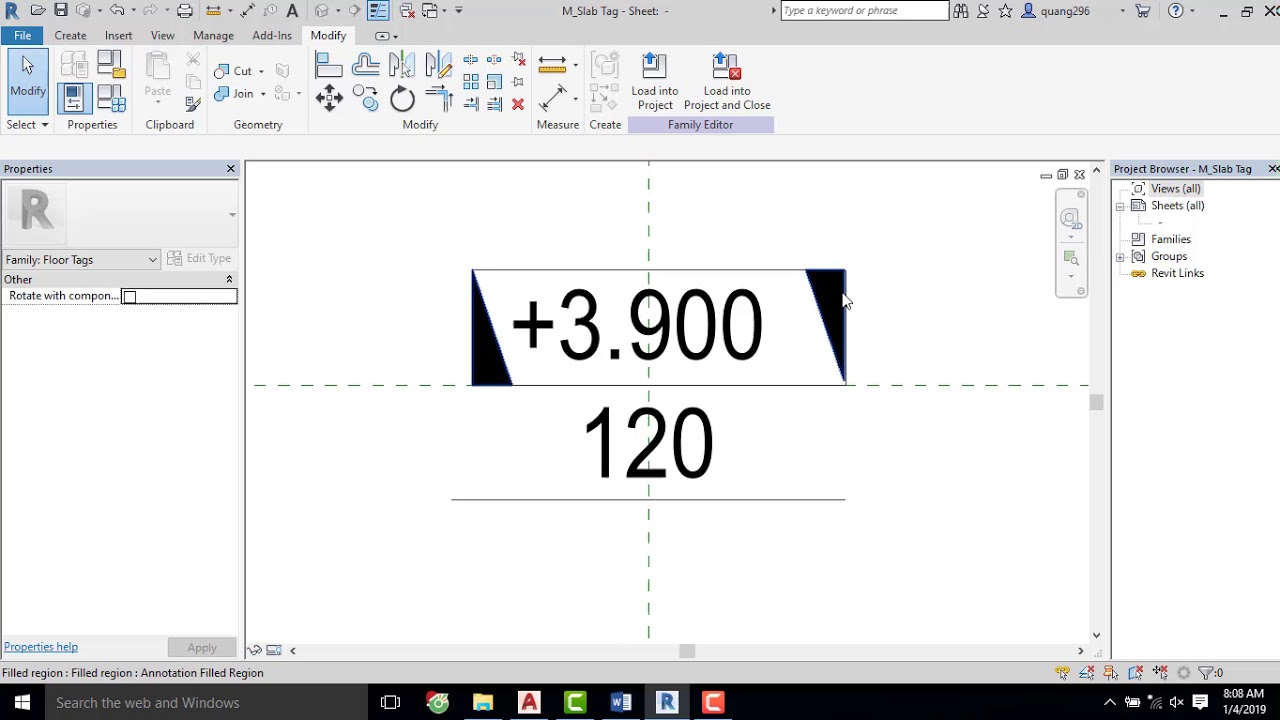 Bài 18 Hướng dẫn hiệu chỉnh tag sàn trong Revit